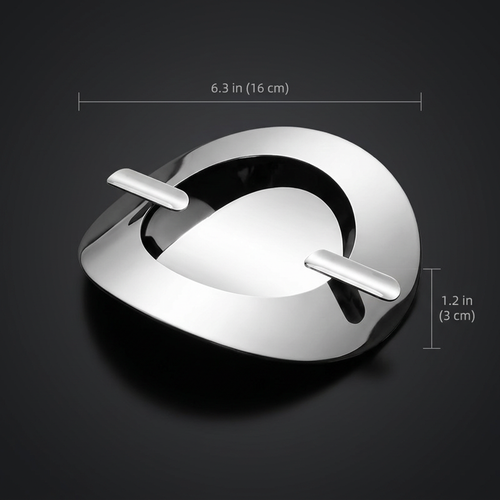 QuanTia Cigar Ashtray — Mirror Silver